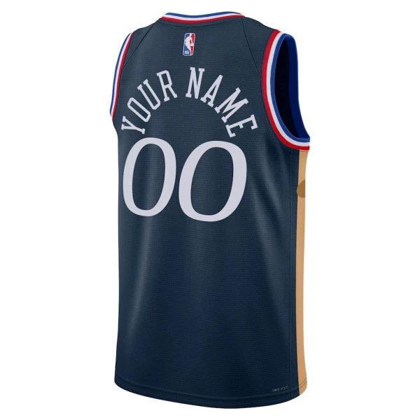 Maglia Philadelphia 76ers Personalizzata City Edition 2025-26 Swingman Navy - Uomo