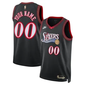 Maglia Philadelphia 76ers Personalizzata Classic Edition 2025-26 Swingman Nero - Uomo