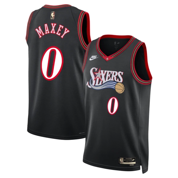 Maglia Philadelphia 76ers Tyrese Maxey Classic Edition 2025-26 Swingman Nero - Uomo