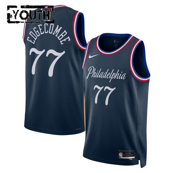 Maglia Philadelphia 76ers VJ Edgecombe City Edition 2025-26 Swingman Navy - Bambino