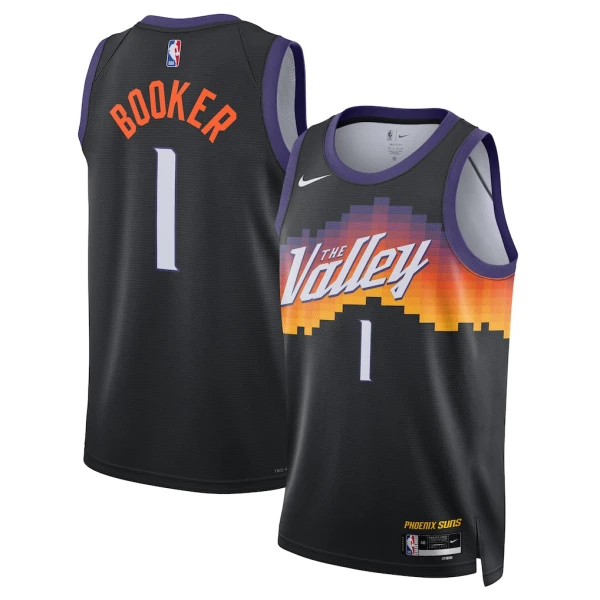 Maglia Phoenix Suns Devin Booker City Edition 2025-26 Swingman Nero - Uomo
