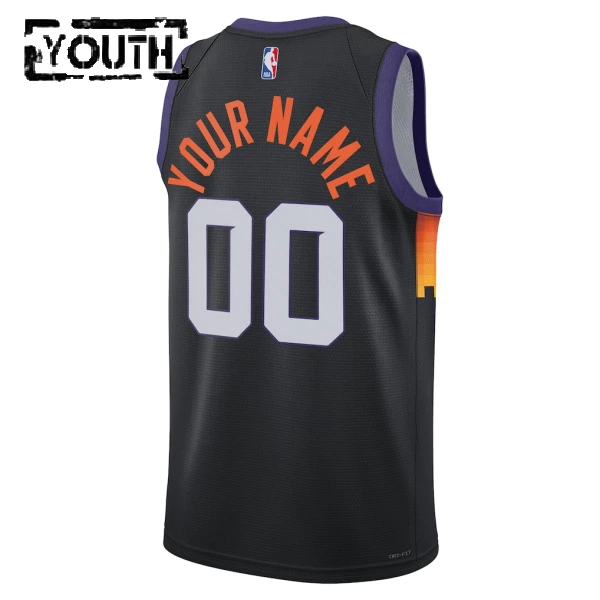 Maglia Phoenix Suns Personalizzata City Edition 2025-26 Swingman Nero - Bambino