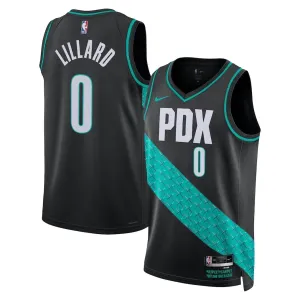 Maglia Portland Trail Blazers Damian Lillard City Edition 2025-26 Swingman Nero - Uomo