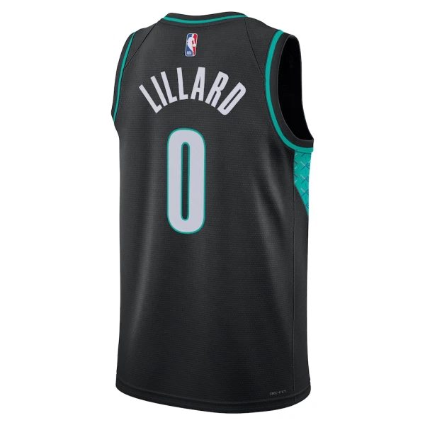 Maglia Portland Trail Blazers Damian Lillard City Edition 2025-26 Swingman Nero - Uomo