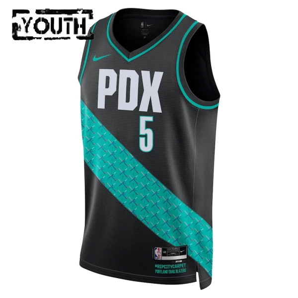 Maglia Portland Trail Blazers Jrue Holiday City Edition 2025-26 Swingman Nero - Bambino