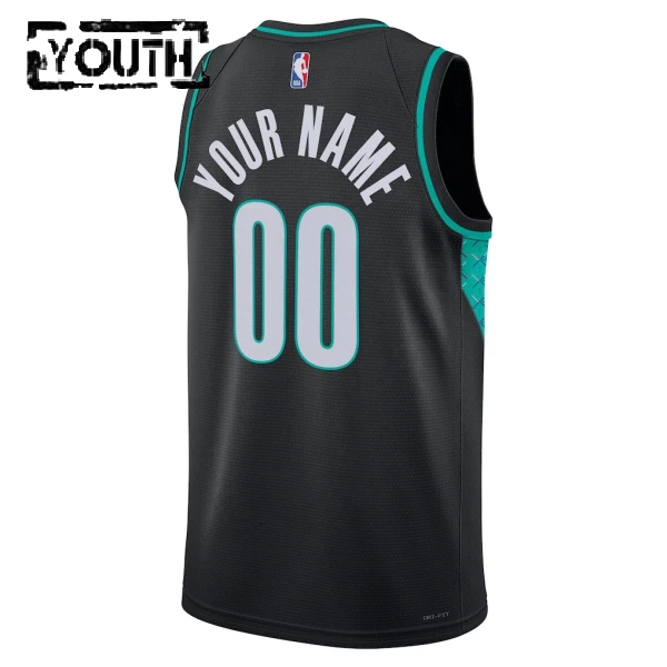 Maglia Portland Trail Blazers Personalizzata City Edition 2025-26 Swingman Nero - Bambino