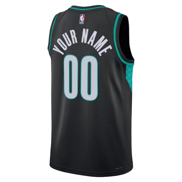Maglia Portland Trail Blazers Personalizzata City Edition 2025-26 Swingman Nero - Uomo