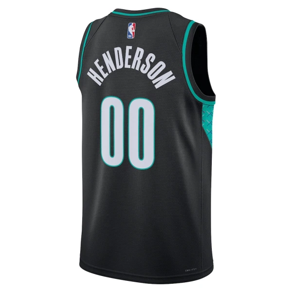 Maglia Portland Trail Blazers Scoot Henderson City Edition 2025-26 Swingman Nero - Uomo