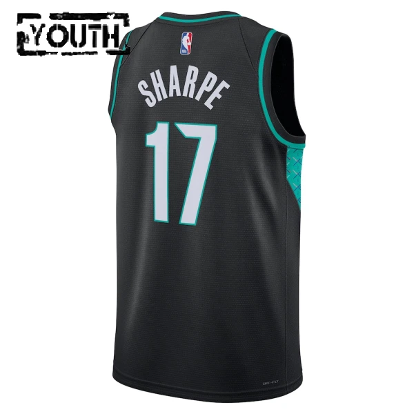Maglia Portland Trail Blazers Shaedon Sharpe City Edition 2025-26 Swingman Nero - Bambino