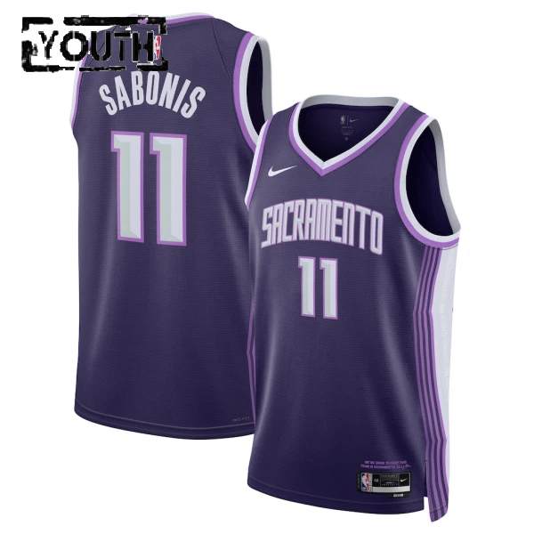 Maglia Sacramento Kings Domantas Sabonis City Edition 2025-26 Swingman Viola - Bambino