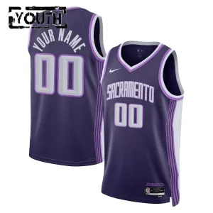 Maglia Sacramento Kings Personalizzata City Edition 2025-26 Swingman Viola - Bambino