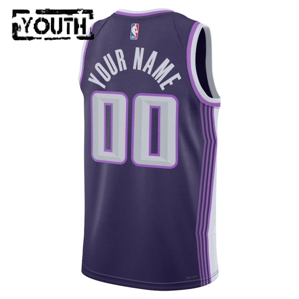Maglia Sacramento Kings Personalizzata City Edition 2025-26 Swingman Viola - Bambino