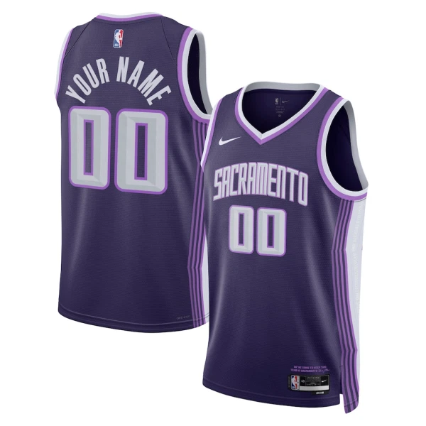 Maglia Sacramento Kings Personalizzata City Edition 2025-26 Swingman Viola - Uomo
