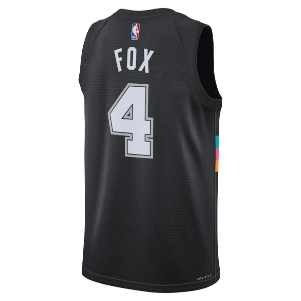 Maglia San Antonio Spurs De Aaron Fox City Edition 2025-26 Swingman Nero - Uomo