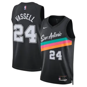 Maglia San Antonio Spurs Devin Vassell City Edition 2025-26 Swingman Nero - Uomo