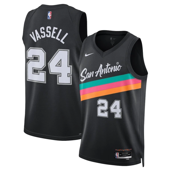 Maglia San Antonio Spurs Devin Vassell City Edition 2025-26 Swingman Nero - Uomo