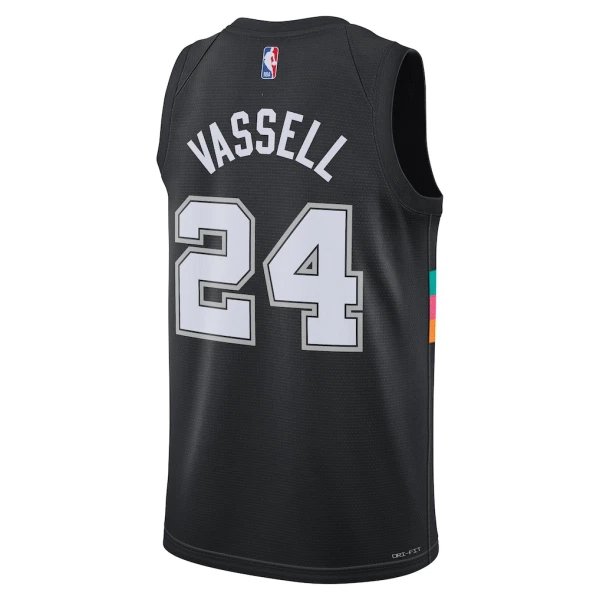 Maglia San Antonio Spurs Devin Vassell City Edition 2025-26 Swingman Nero - Uomo