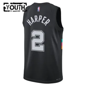 Maglia San Antonio Spurs Dylan Harper City Edition 2025-26 Swingman Nero - Bambino
