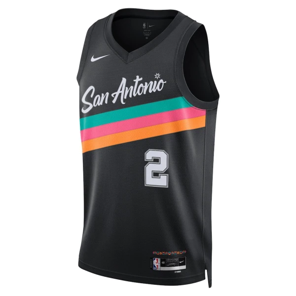 Maglia San Antonio Spurs Dylan Harper City Edition 2025-26 Swingman Nero - Uomo