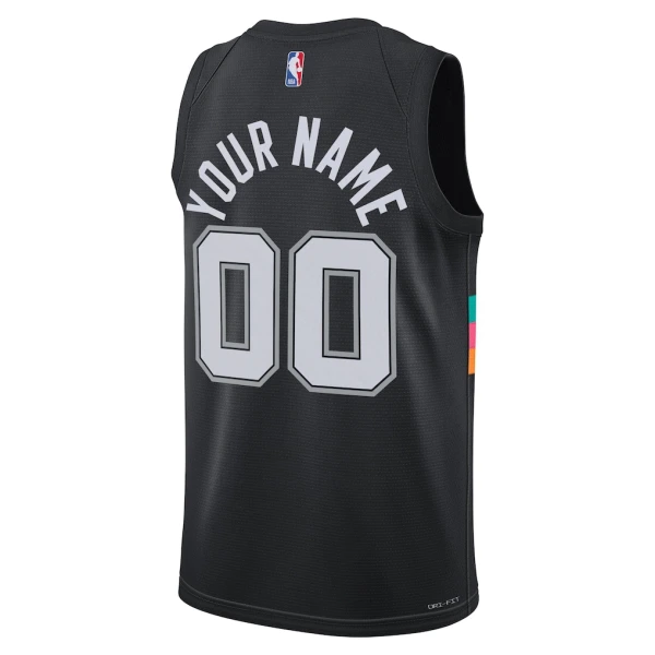 Maglia San Antonio Spurs Personalizzata City Edition 2025-26 Swingman Nero - Uomo
