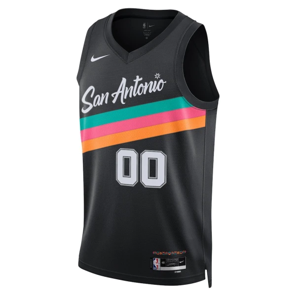 Maglia San Antonio Spurs Personalizzata City Edition 2025-26 Swingman Nero - Uomo