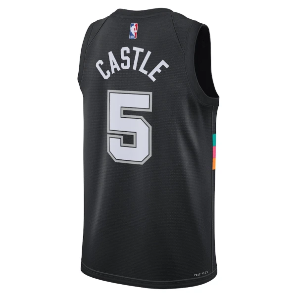 Maglia San Antonio Spurs Stephon Castle City Edition 2025-26 Swingman Nero - Uomo