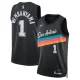 Maglia San Antonio Spurs Victor Wembanyama City Edition 2025-26 Swingman Nero - Uomo
