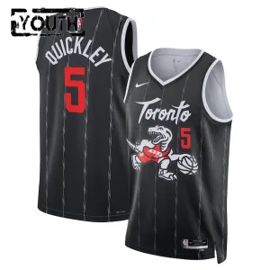 Maglia Toronto Raptors Immanuel Quickley City Edition 2025-26 Swingman Nero - Bambino