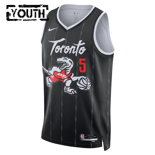 Maglia Toronto Raptors Immanuel Quickley City Edition 2025-26 Swingman Nero - Bambino