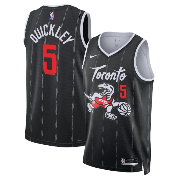 Maglia Toronto Raptors Immanuel Quickley City Edition 2025-26 Swingman Nero - Uomo