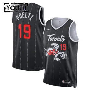 Maglia Toronto Raptors Jakob Poeltl City Edition 2025-26 Swingman Nero - Bambino