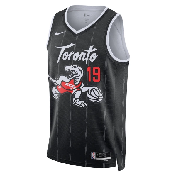 Maglia Toronto Raptors Jakob Poeltl City Edition 2025-26 Swingman Nero - Uomo