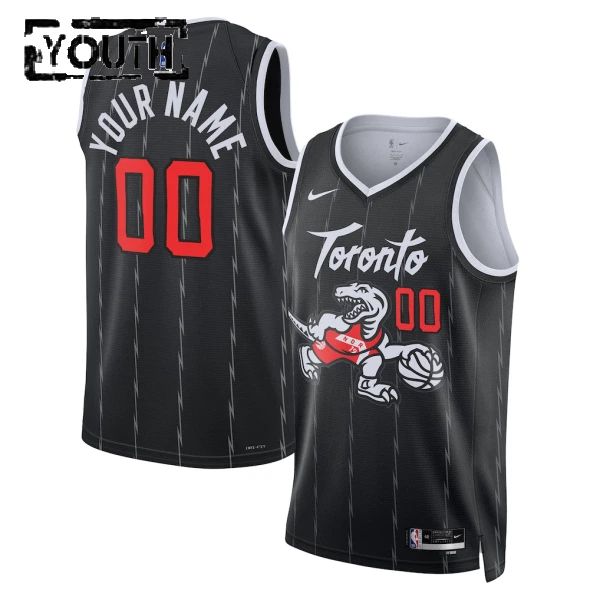 Maglia Toronto Raptors Personalizzata City Edition 2025-26 Swingman Nero - Bambino