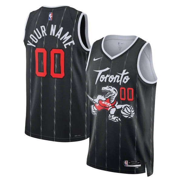 Maglia Toronto Raptors Personalizzata City Edition 2025-26 Swingman Nero - Uomo