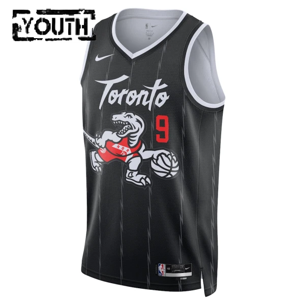 Maglia Toronto Raptors RJ Barrett City Edition 2025-26 Swingman Nero - Bambino