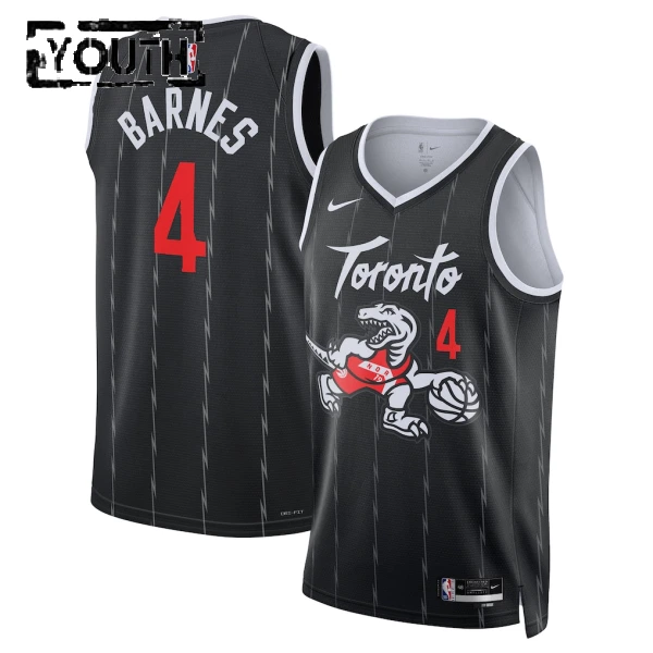 Maglia Toronto Raptors Scottie Barnes City Edition 2025-26 Swingman Nero - Bambino