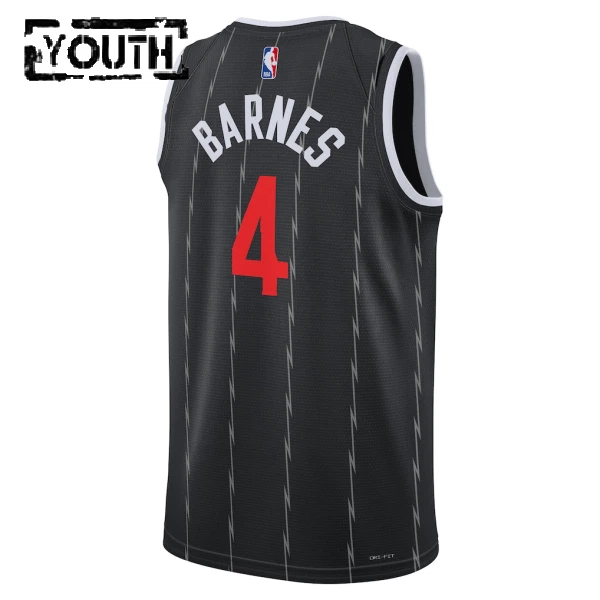 Maglia Toronto Raptors Scottie Barnes City Edition 2025-26 Swingman Nero - Bambino