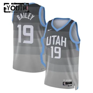 Maglia Utah Jazz Ace Bailey City Edition 2025-26 Swingman Grigio - Bambino