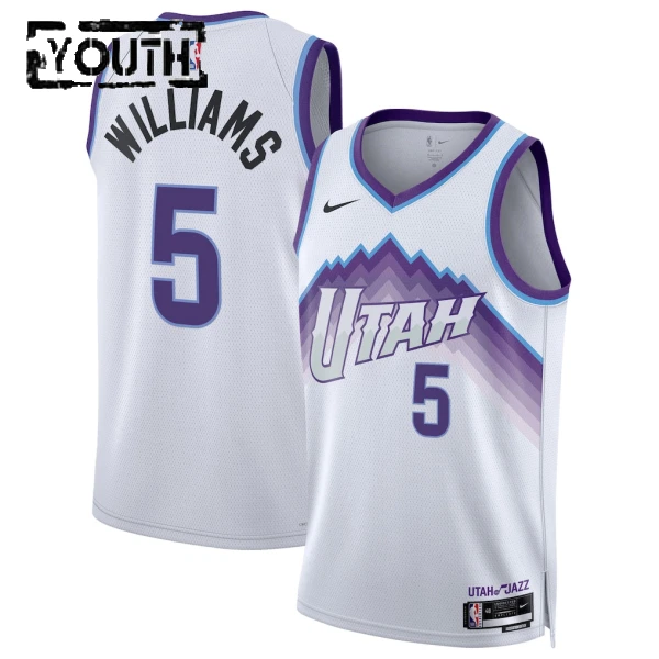 Maglia Utah Jazz Cody Williams Association Edition 2025-26 Swingman Bianco - Bambino