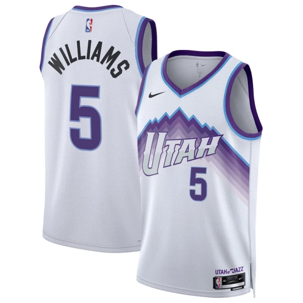 Maglia Utah Jazz Cody Williams Association Edition 2025-26 Swingman Bianco - Uomo