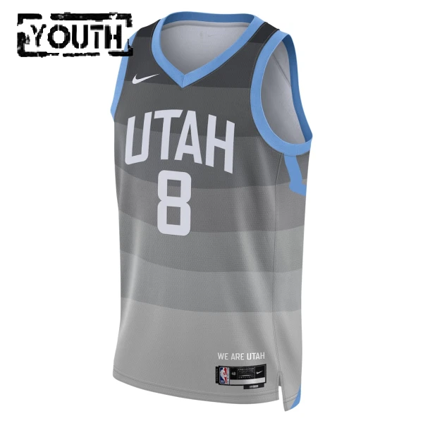 Maglia Utah Jazz Isaiah Collier City Edition 2025-26 Swingman Grigio - Bambino