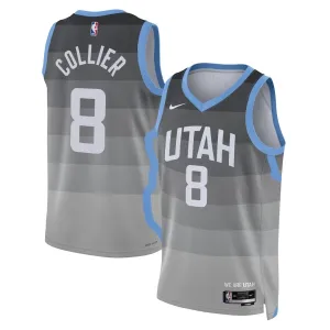 Maglia Utah Jazz Isaiah Collier City Edition 2025-26 Swingman Grigio - Uomo