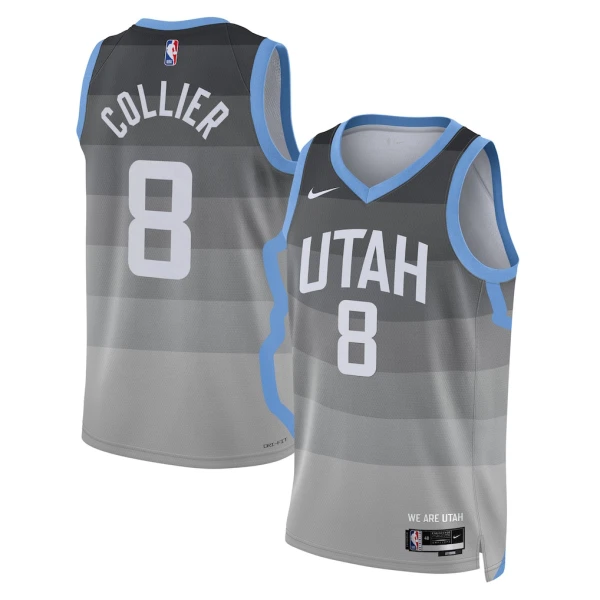 Maglia Utah Jazz Isaiah Collier City Edition 2025-26 Swingman Grigio - Uomo