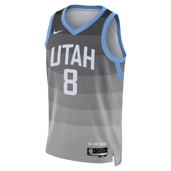 Maglia Utah Jazz Isaiah Collier City Edition 2025-26 Swingman Grigio - Uomo