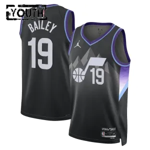 Maglia Utah Jazz Jordan Ace Bailey Statement Edition 2025-26 Swingman Nero - Bambino