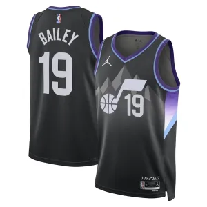 Maglia Utah Jazz Jordan Ace Bailey Statement Edition 2025-26 Swingman Nero - Uomo