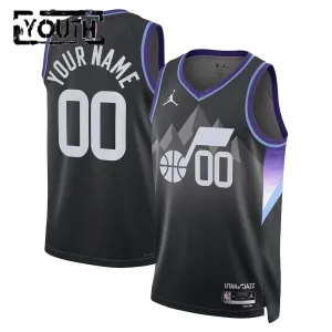 Maglia Utah Jazz Jordan Personalizzata Statement Edition 2025-26 Swingman Nero - Bambino