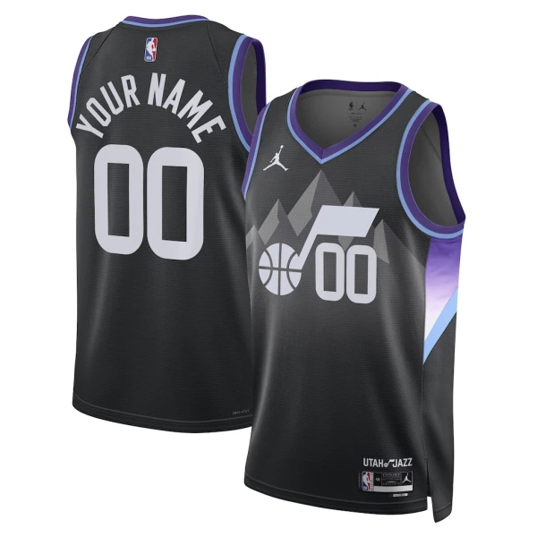 Maglia Utah Jazz Jordan Personalizzata Statement Edition 2025-26 Swingman Nero - Uomo Maglia Utah Jazz Jordan Personalizzata Statement Edition 2025-26 Swingman Nero - Uomo