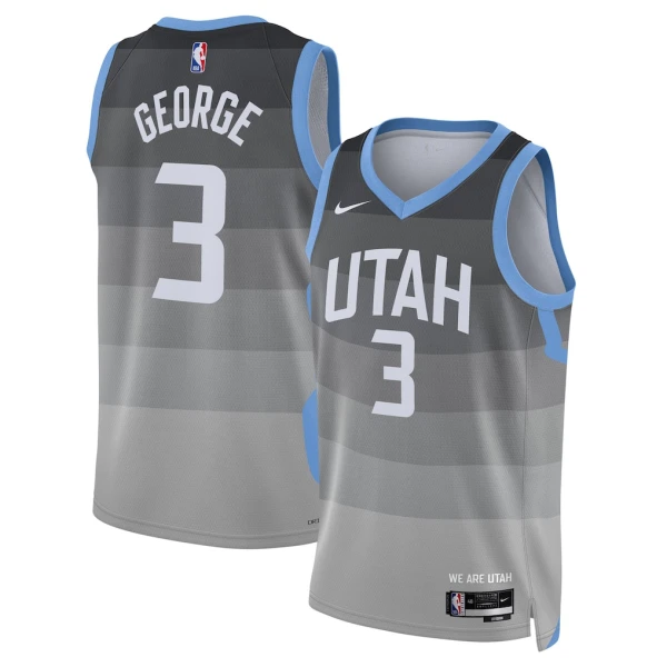Maglia Utah Jazz Keyonte George City Edition 2025-26 Swingman Grigio - Uomo Maglia Utah Jazz Keyonte George City Edition 2025-26 Swingman Grigio - Uomo