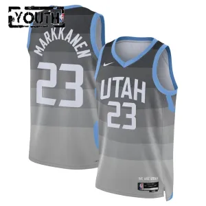 Maglia Utah Jazz Lauri Markkanen City Edition 2025-26 Swingman Grigio - Bambino
